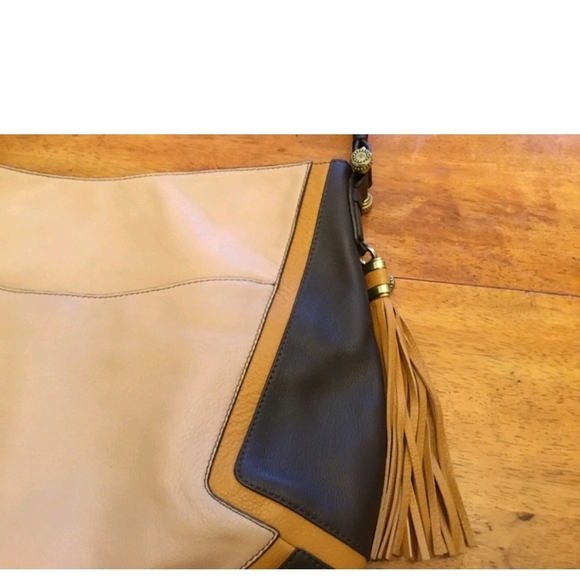 OrYANY multi color large leather handbag with brass hardware - Picture 6 of 15